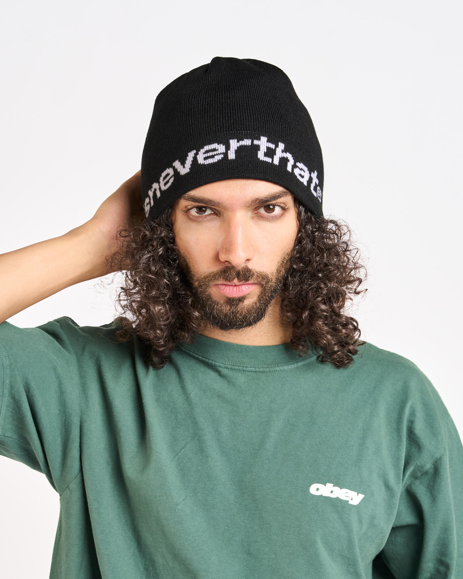 Thisisneverthat SP-Logo No Cuff Beanie | TN250WHWBE0A-BLK | AFEW STORE